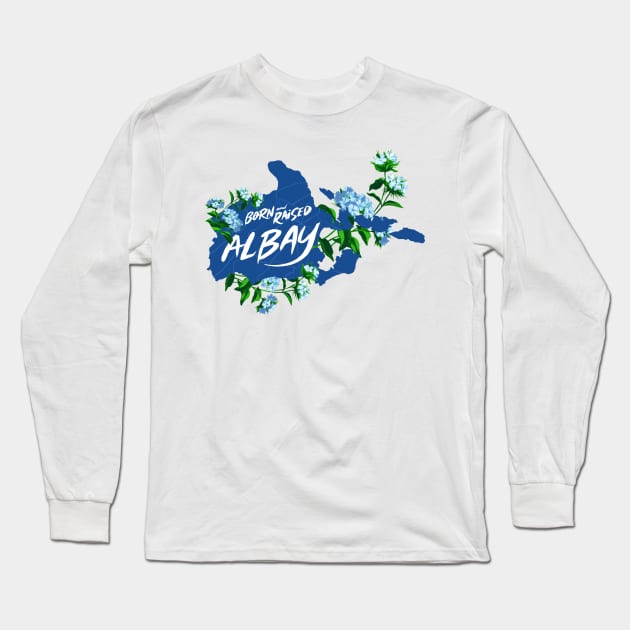 Born and Raised - Albay, Philippines (Blue) Long Sleeve T-Shirt by pinoytee